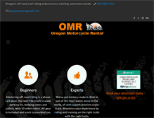Tablet Screenshot of oregonmotorcyclerental.com